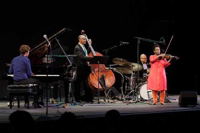 Regina Carter and Friends perform on the Mainstage at the 2015 Port Townsend Jazz Festival. Regina Carter, violin; Benny Green, piano; John Clayton, bass; Alvester Garnett, drums