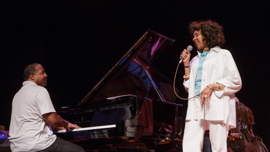 The final faculty concert of the 2012 Port Townsend Jazz Workshop opened with  "Meet Mary Stallings."
Mary Stallings, vocal;
Eric Reed, piano;
Mike Gurrola, bass;
Clarence Acox, drums