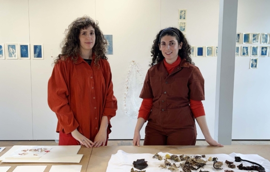 Self-Directed Artists in Residency Roni Aviv and Noga Cohen in their studio.